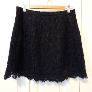 J. Crew Lace Mini Skirt in Navy Blue